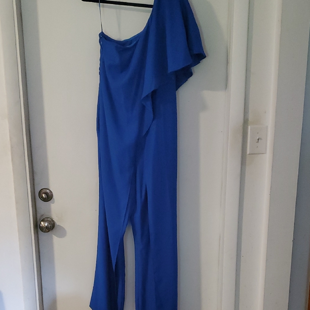 VENUS Blue Full-Length Jumpsuit